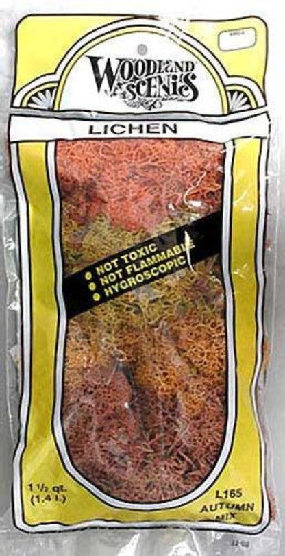 Woodland Scenics L165 N/HO LichenAutumn Mix 1.5 Quarts Train Scenery