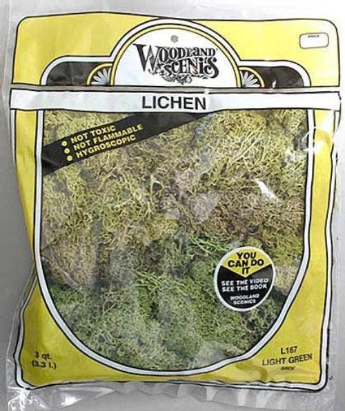 Woodland Scenics L167 N/HO Lichen Light Green Mix 3 Quarts Train Scenery