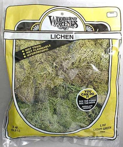 Woodland Scenics L167 N/HO Lichen Light Green Mix 3 Quarts Train Scenery