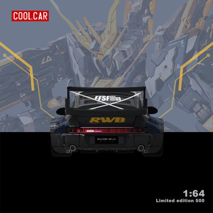 Cool Car Porsche RWB 964 BANSHEE MECHA Livery Figure Version 1:64