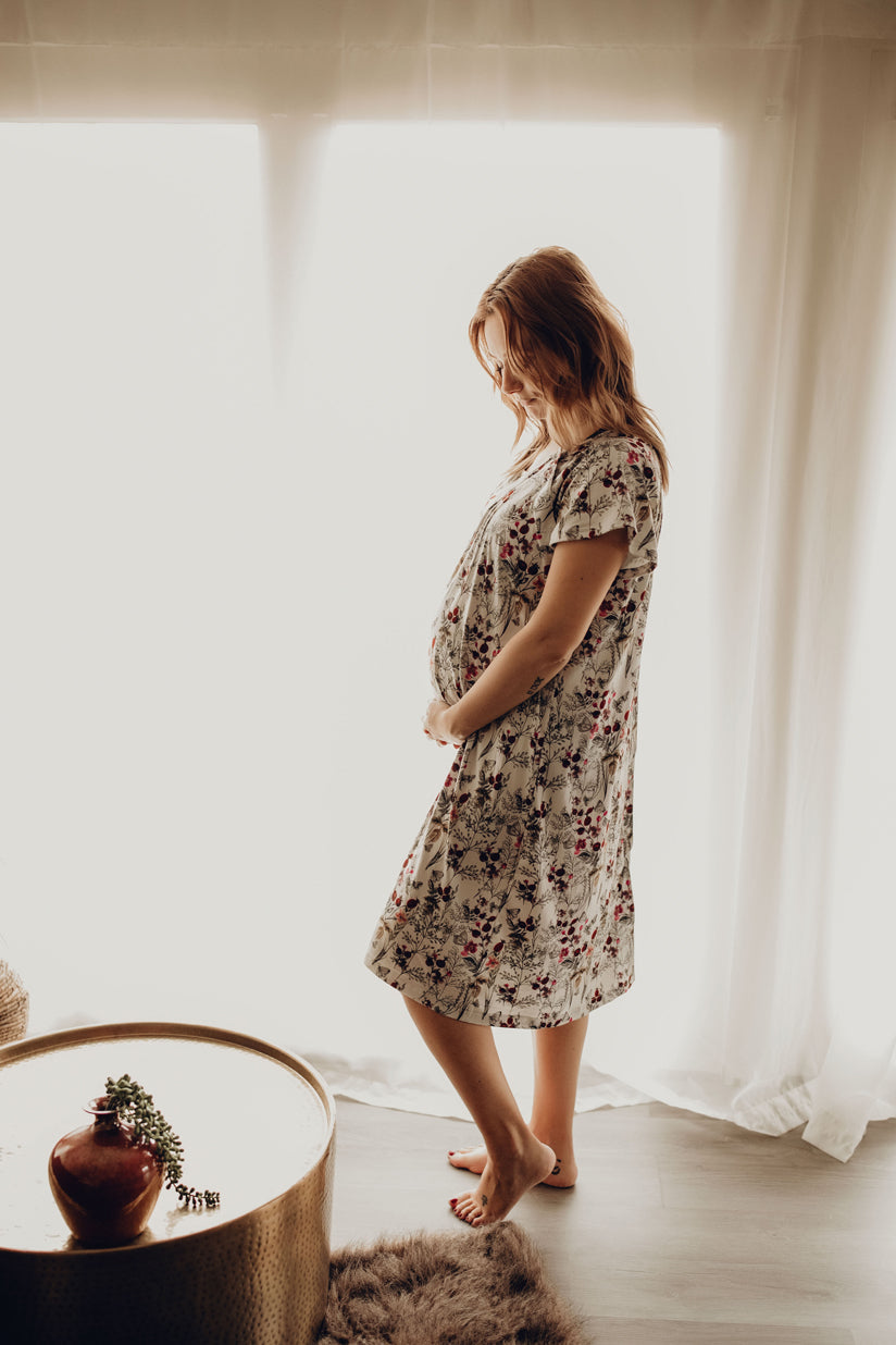 Floral Mommy Labor and Delivery Nursing Hospital Gown by Three Little Tots