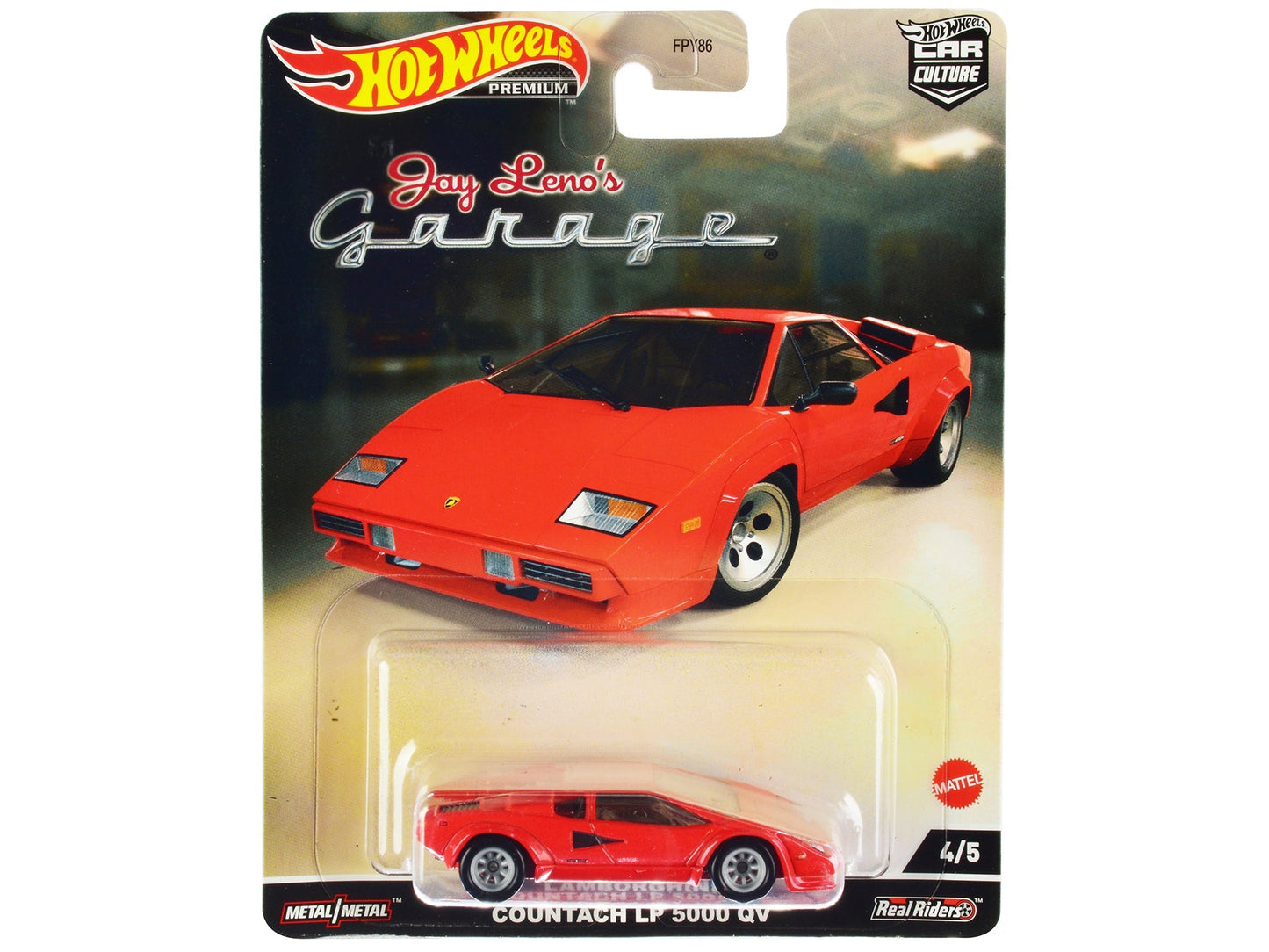 Lamborghini Countach LP 5000 QV Red "Jay Leno’s Garage" Diecast Model Car by Hot Wheels  free shipping USA