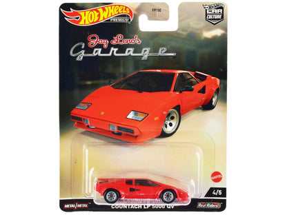 Lamborghini Countach LP 5000 QV Red "Jay Leno’s Garage" Diecast Model Car by Hot Wheels  free shipping USA