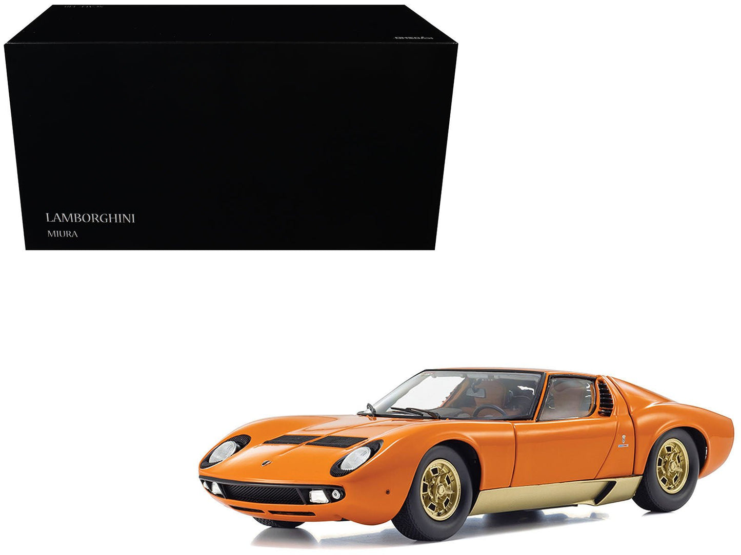 Lamborghini Miura P 400 Orange 1/18 Diecast Model Car by Kyosho  free shipping USA