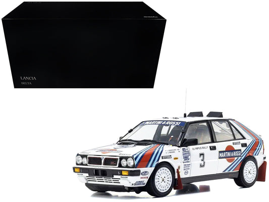 Lancia Delta HF 4WD #3 Juha Kankkunen - Juha Piironen "Martini Racing" Winner "Olympus Rally" (1987) 1/18 Diecast Model Car by Kyosho  free shipping USA