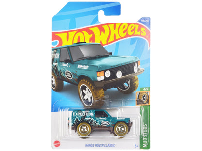 Land Rover Range Rover Classic Teal with White Graphics "Hot Wheels Expedition" "Mud Studs" Series Diecast Model Car by Hot Wheels  free shipping USA