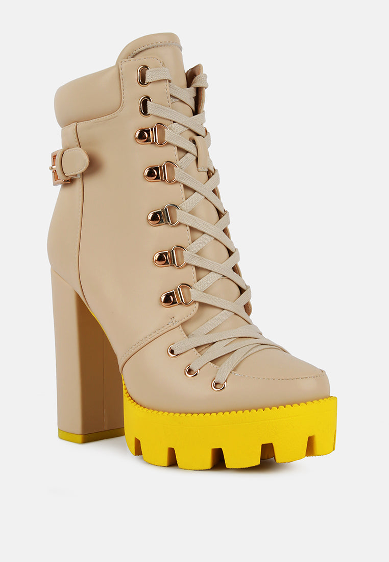larch cushion collared biker boots by London Rag
