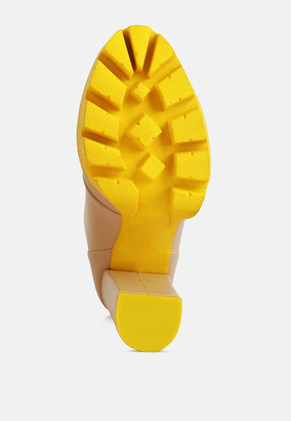 larch cushion collared biker boots by London Rag
