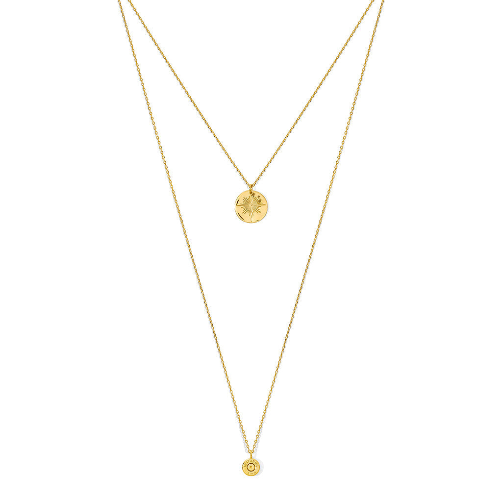 Layered North Star Bullet Necklace by SLATE + SALT
