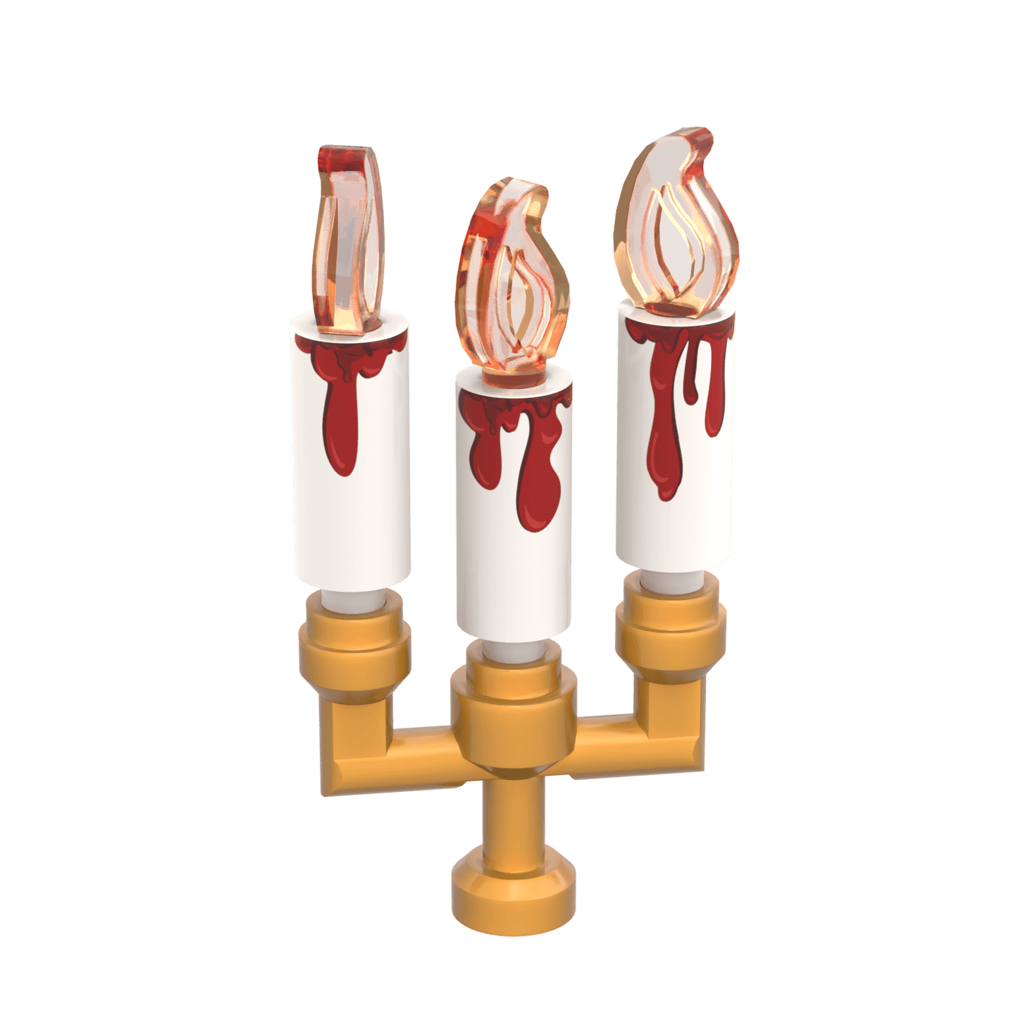 Halloween Candelabra (White) -  Custom Printed Minifig Accessory - Made Using LEGO® Parts