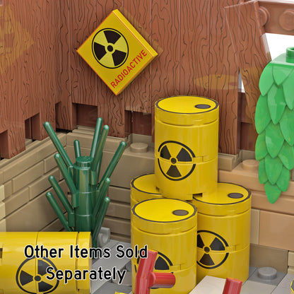 Radioactive Sign - Warning Sign - Custom Printed - Made Using a LEGO® Tile