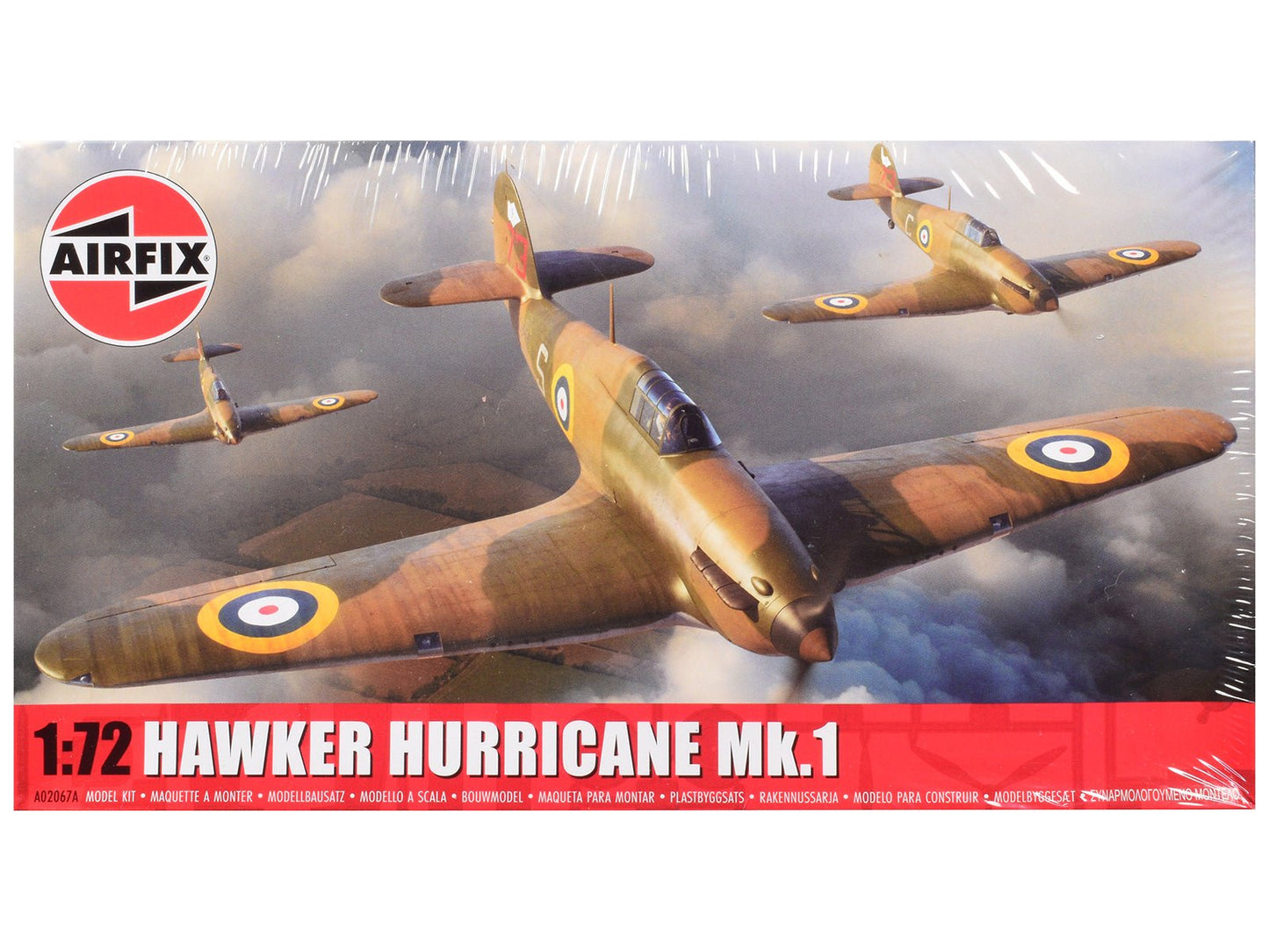 Level 1 Model Kit Hawker Hurricane Mk.I Aircraft with 2 Scheme Options 1/72 Scale Plastic Model Kit by Airfix  free shipping USA