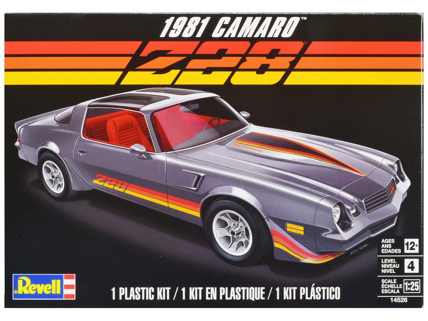 Level 4 Model Kit 1981 Chevrolet Camaro Z/28 1/25 Scale Model by Revell  free shipping USA