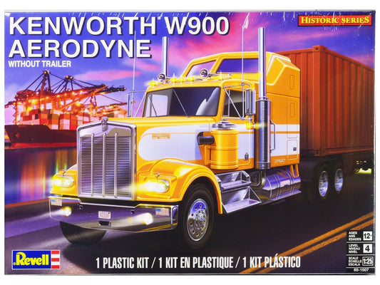 Level 4 Model Kit Kenworth W900 Aerodyne Truck Tractor "Historic Series" 1/25 Scale Model by Revell  free shipping USA