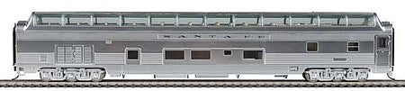 Walthers Proto 13500 HO Scale 85' Budd Big Dome Bar Lounge Dormitory - Ready to Run -- Santa Fe (Real Metal Finish, Includes Decals)