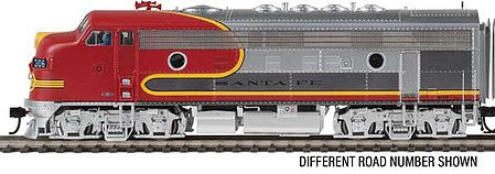 Walthers Proto 40923 HO Scale EMD F7A - LokSound 5 Sound & DCC -- Santa Fe #312L (Warbonnet; red, silver)