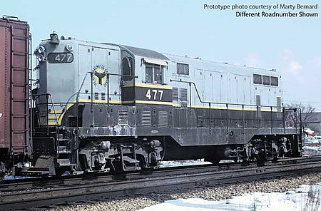 Walthers Proto 49400 HO Scale EMD GP7 - Standard DC -- Belt Railway of Chicago #474 (gray, black, yellow)