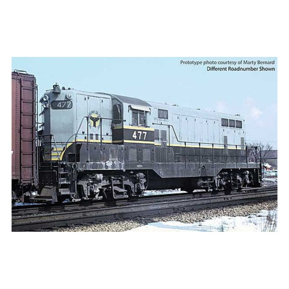 Walthers Proto 49401 HO Scale EMD GP7 - Standard DC -- Belt Railway of Chicago #476 (gray, black, yellow)