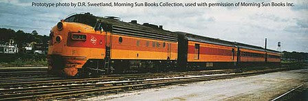 Walthers Proto 49503 HO Scale EMD FP7 - F7B Standard DC -- Milwaukee Road #103A, 103B (Modified Orange, Maroon; Cab Logo)