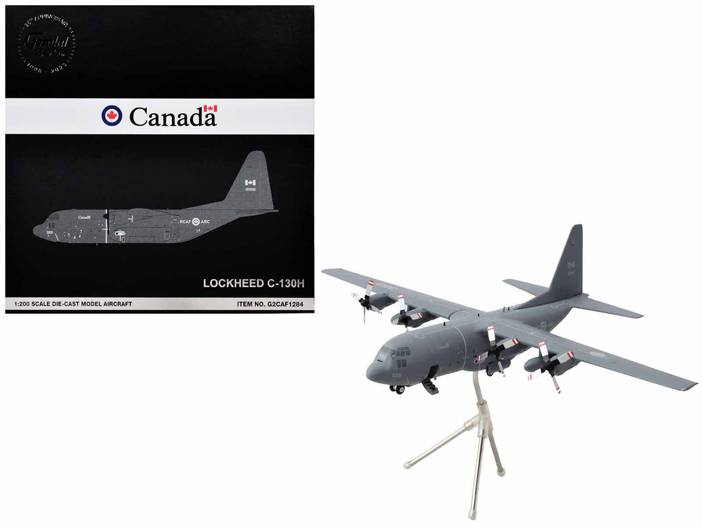 Lockheed C-130H Hercules Transport Aircraft "Royal Canadian Air Force" (130333) Gray "Gemini 200" Series 1/200 Diecast Model Airplane by GeminiJets  free shipping USA