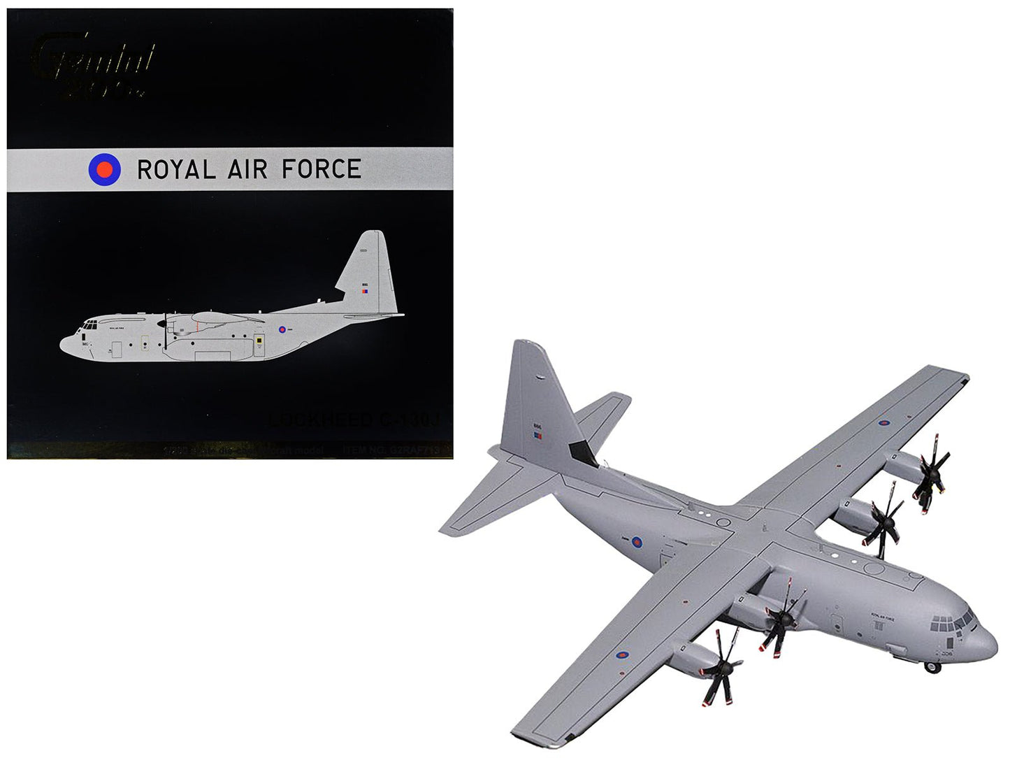Lockheed C-130J Super Hercules Transport Aircraft "British Royal Air Force" Gray "Gemini 200" Series 1/200 Diecast Model Airplane by GeminiJets  free shipping USA