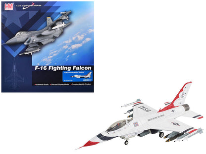 Lockheed F-16C Fighting Falcon Fighter Aircraft "No.10 Thunderbirds Warbird" United States Air Force "Air Power Series" 1/72 Diecast Model by Hobby Master  free shipping USA