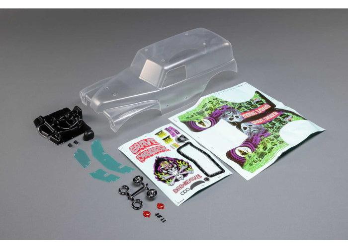 Losi LOS240014 Body Set Grave Digger Clear LMT