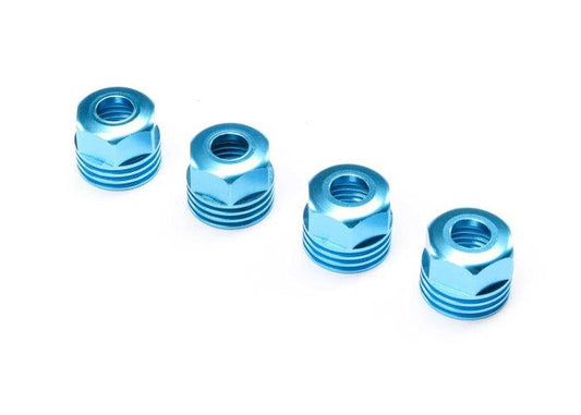 Losi LOS253032 Lower Shock Caps, Aluminum, King Blue (4) SBR 2.0