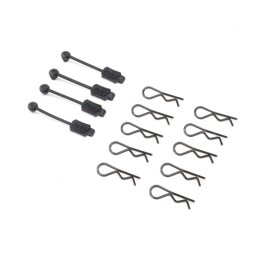 Losi LOS266000 Body Clip (10) & Leash (4): Promoto-MX