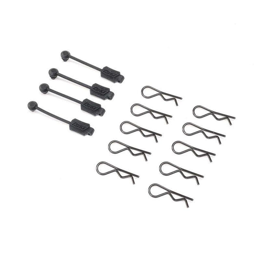 Losi LOS266000 Body Clip (10) & Leash (4): Promoto-MX