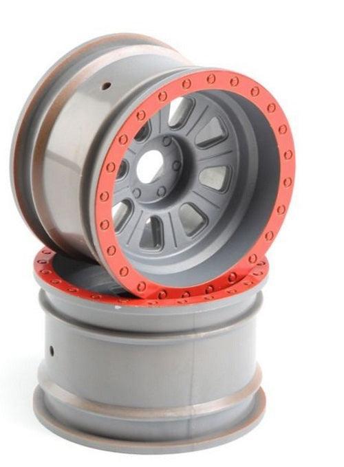 Losi Racing LOS45027 Wheel Silver (2) Super Rock Rey