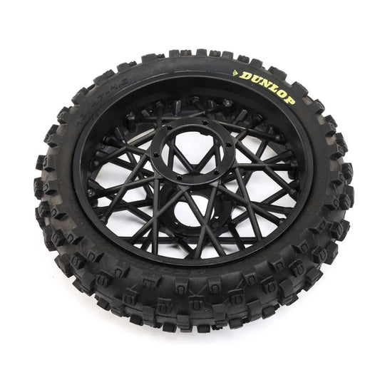 Losi LOS46005 Dunlop MX53 Rear Tire Mounted Black PM-MX