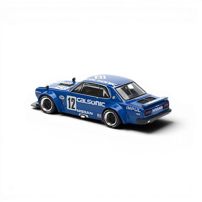 (Pre-Order) PopRace Skyline GT-R V8 Drift (Hakosuka) Calsonic Blue 1:64