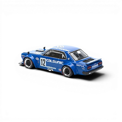 (Pre-Order) PopRace Skyline GT-R V8 Drift (Hakosuka) Calsonic Blue 1:64