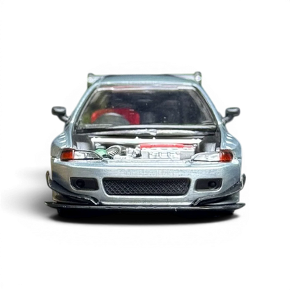 Pop Race Honda Civic EG6 Raw Metal 1:64