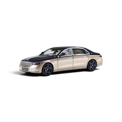AR BOX 2021 Mercedes-Benz Maybach W223 Blue-Gold 1:64
