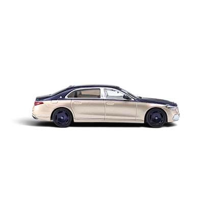 AR BOX 2021 Mercedes-Benz Maybach W223 Blue-Gold 1:64