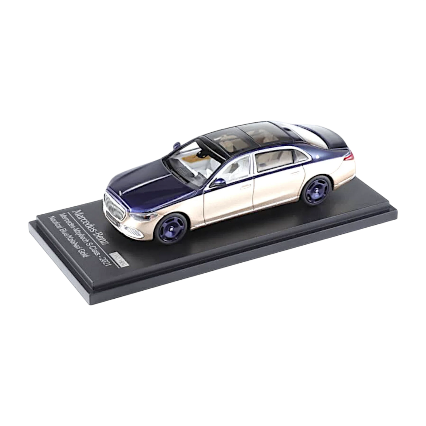 AR BOX 2021 Mercedes-Benz Maybach W223 Blue-Gold 1:64