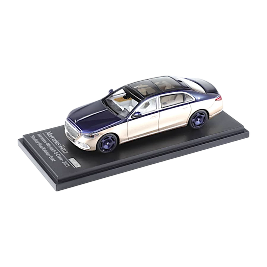 AR BOX 2021 Mercedes-Benz Maybach W223 Blue-Gold 1:64