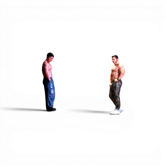 EHC Model Muscle Man Duo Resin Figure Set 1:64