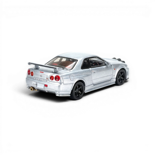 Street Weapon Nissan R34 GT-R Silver Snow Drift 1:64