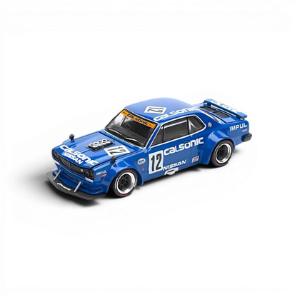 (Pre-Order) PopRace Skyline GT-R V8 Drift (Hakosuka) Calsonic Blue 1:64