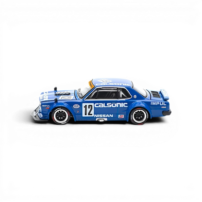 (Pre-Order) PopRace Skyline GT-R V8 Drift (Hakosuka) Calsonic Blue 1:64