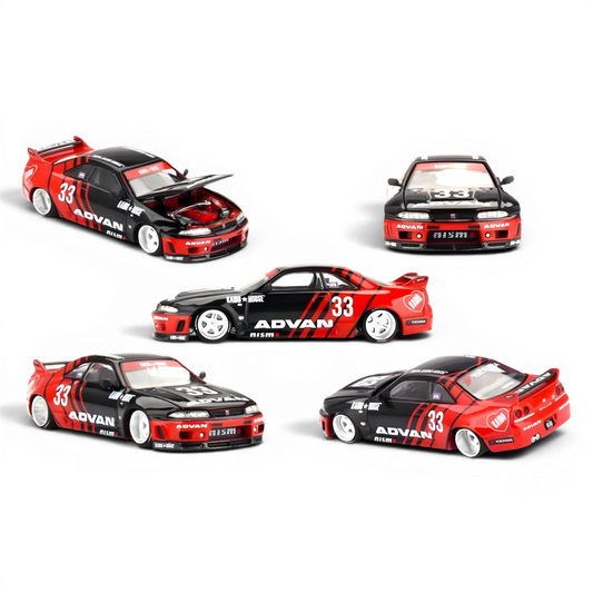 Mini GT x KAIDO Nissan Skyline GT-R R33 Kaido Works ADVAN 1:64