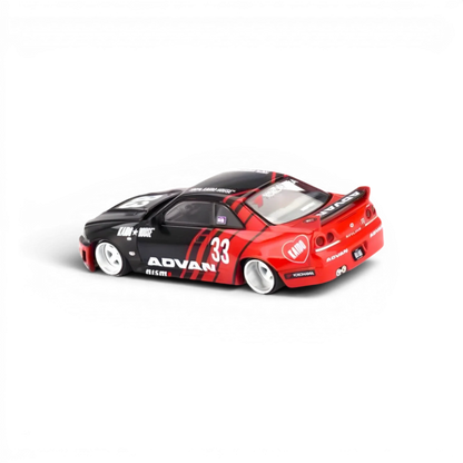 Mini GT x KAIDO Nissan Skyline GT-R R33 Kaido Works ADVAN 1:64