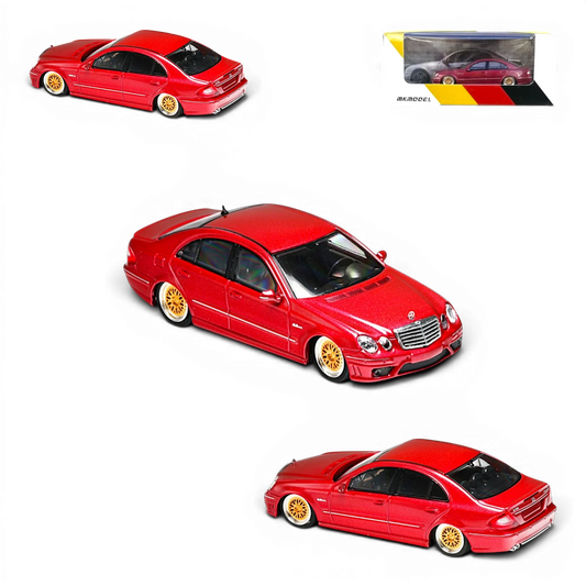 MK Model Mercedes-Benz E63 AMG W211 Lowered Red 1:64