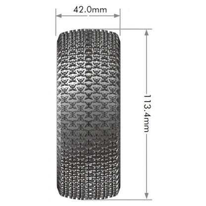 Louise R/C B-Maglev 1/8 Soft Front/Rear, 17mm Hex, Mounted on White Rim LT3100SW