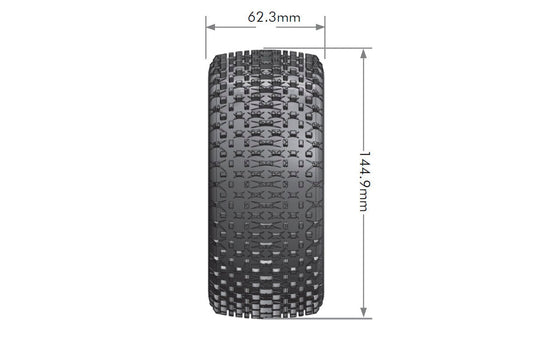 Louise R/C T-Pirate 1/8 Off Road Truggy Tires, Super Soft, Unmounted LT3134VI