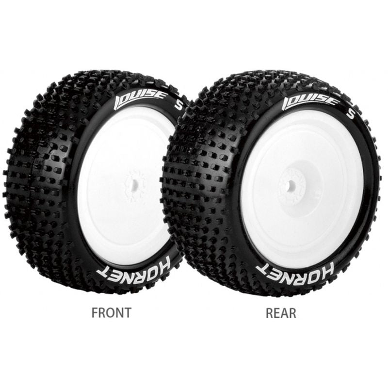 Louise R/C E-Hornet 1/10 4WD Front Buggy Tire Soft, 12mm Hex, Mounted LT3170SWKF