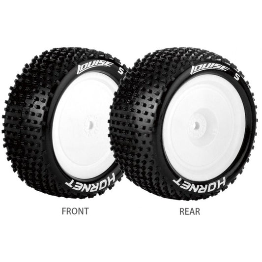 Louise R/C E-Hornet 1/10 4WD Front Buggy Tire Soft, 12mm Hex, Mounted LT3170SWKF